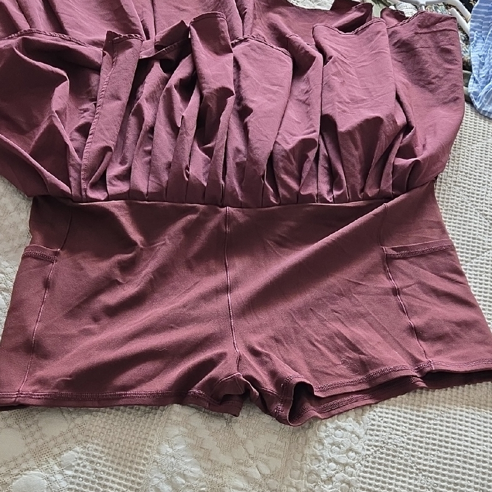 Arie Offline Maroon Pleated Athletic Skirt Preppy Athleasure Spring XL - Picture 5 of 7